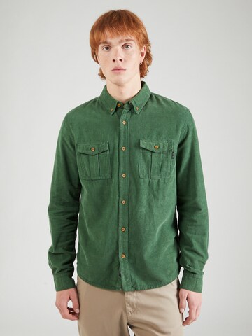 BLEND - Ajuste regular Camisa en verde: frente