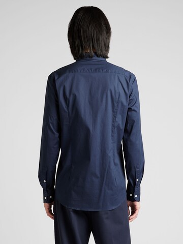 BOSS - Slim Fit Camisa 'HANK' em azul