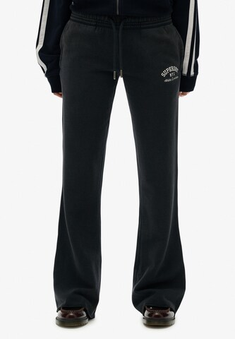 Superdry Flared Broek in Blauw: voorkant