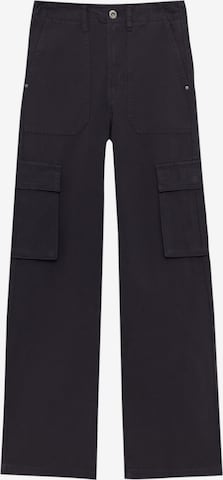 Wide Leg Jeans cargo Pull&Bear en bleu : devant