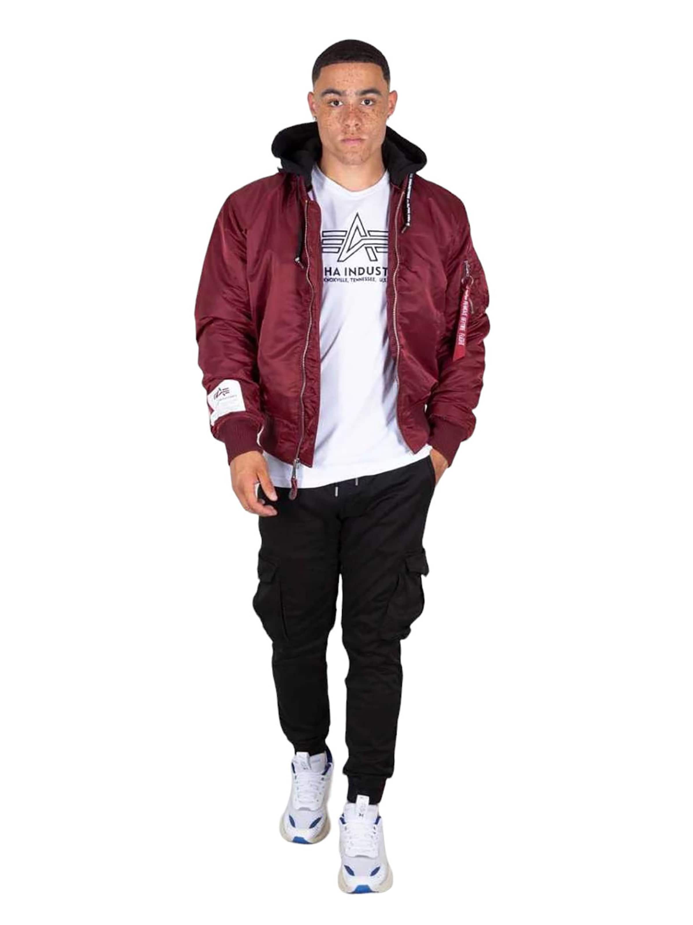 ALPHA INDUSTRIES Between-Season Jacket 'MA-1 ZHP' in Red