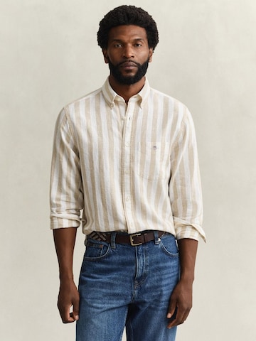 GANT Regular fit Button Up Shirt in Beige