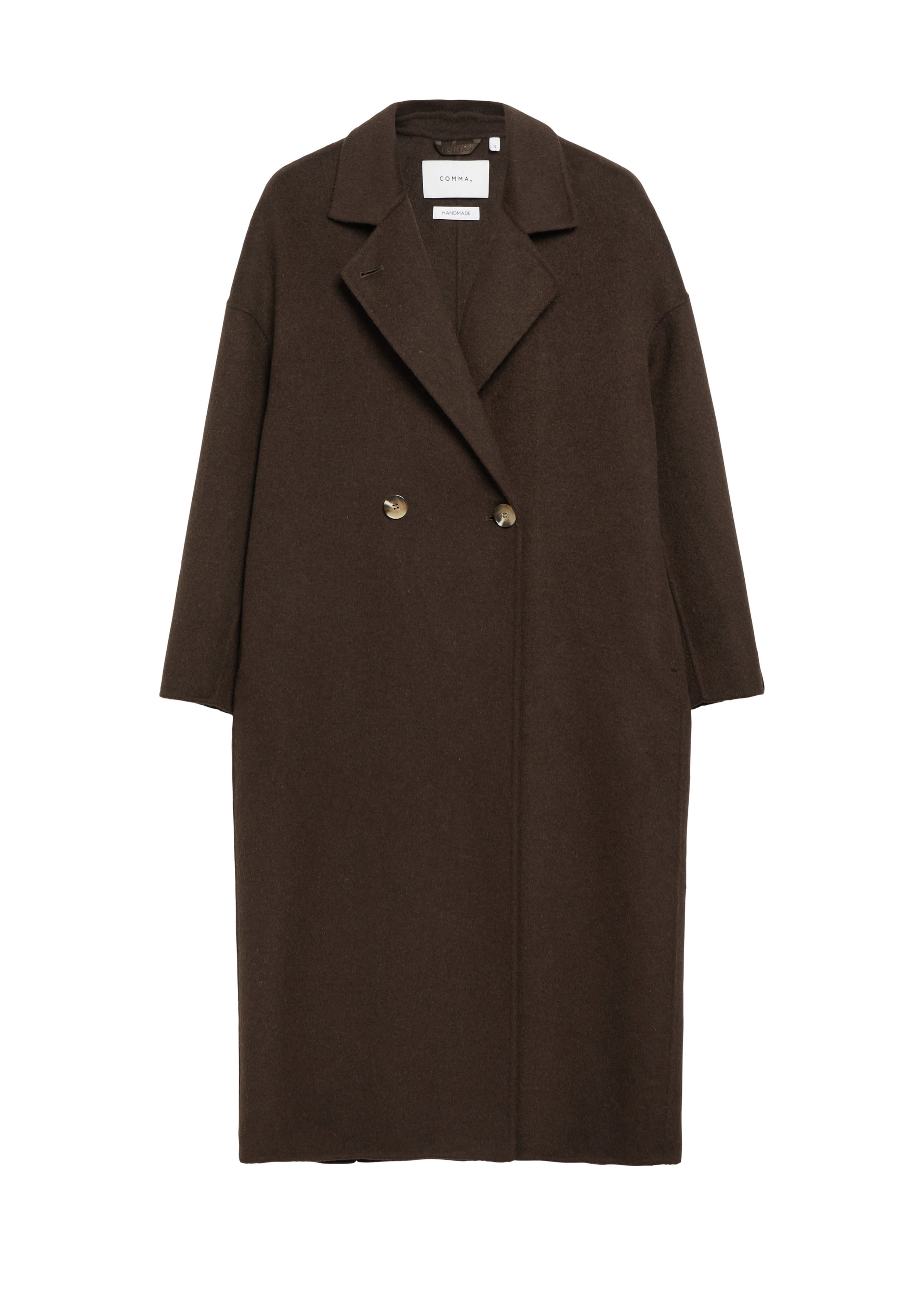 COMMA Manteau d’hiver en L en brun foncé, Vue avec produit