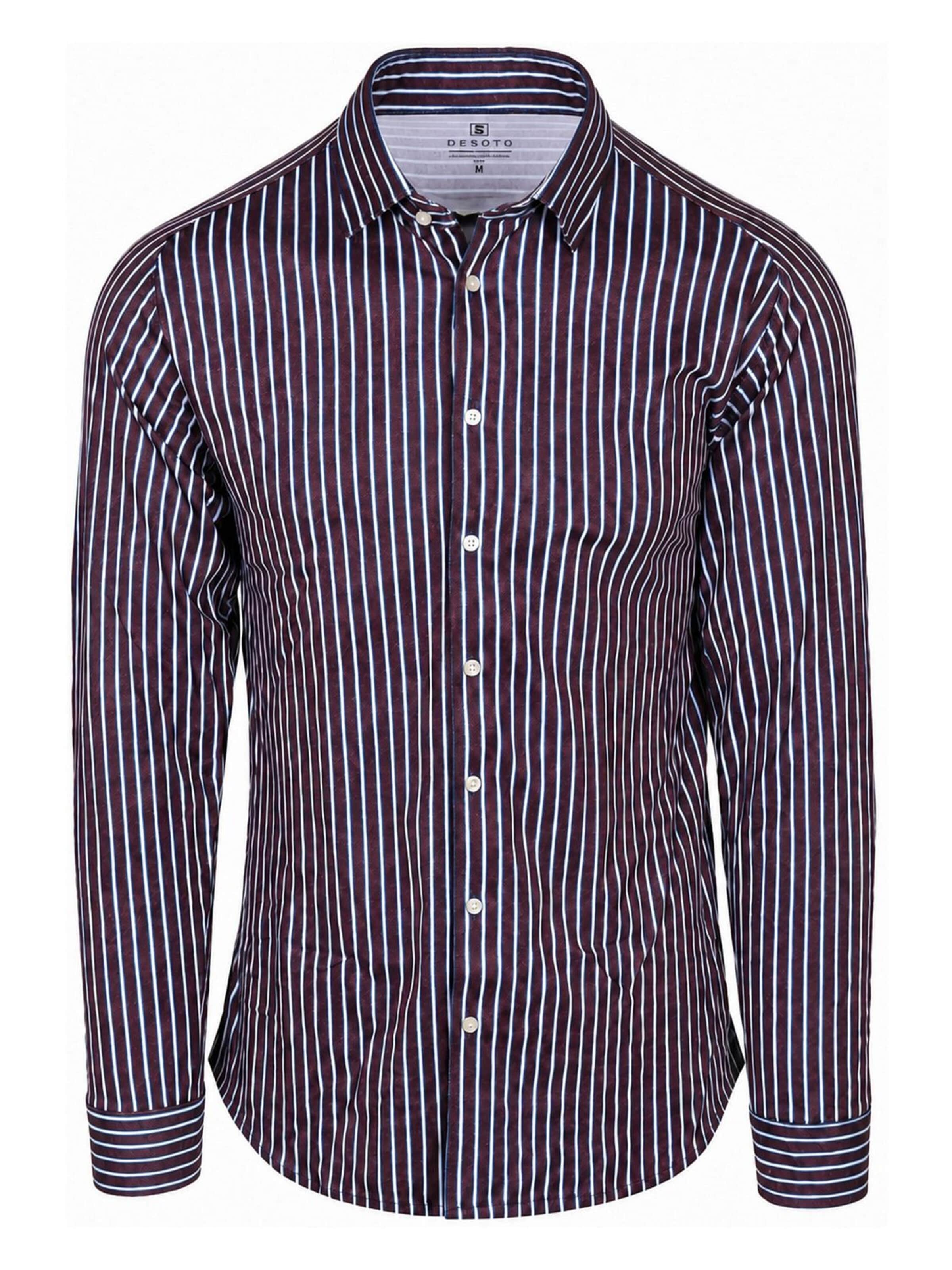 DESOTO Slim Fit Hemd‌ in Rot: Vorderseite