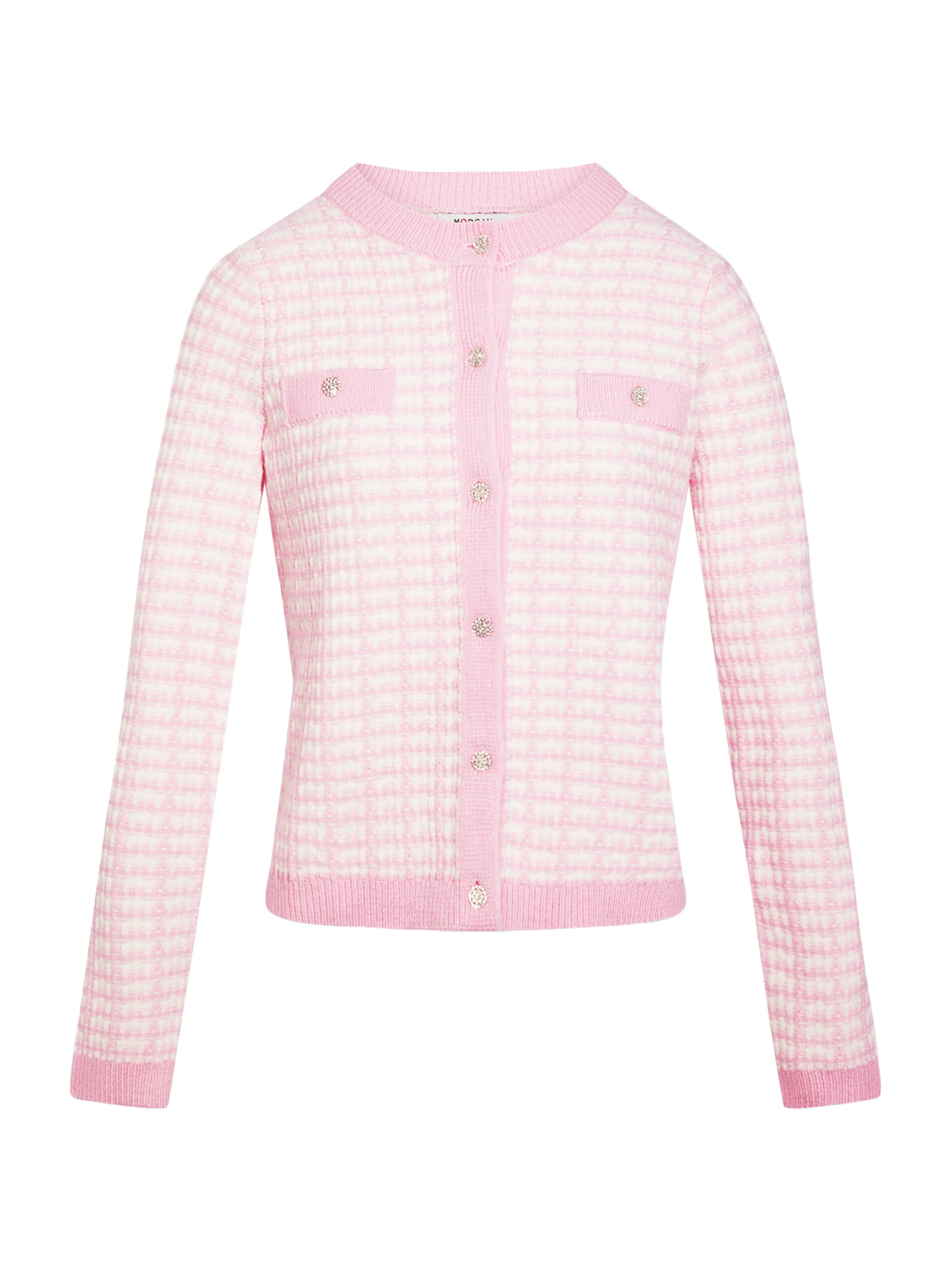 Morgan Strickjacke in Pink: Vorderseite