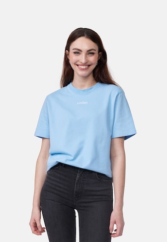 T-Shirt smiler. en bleu