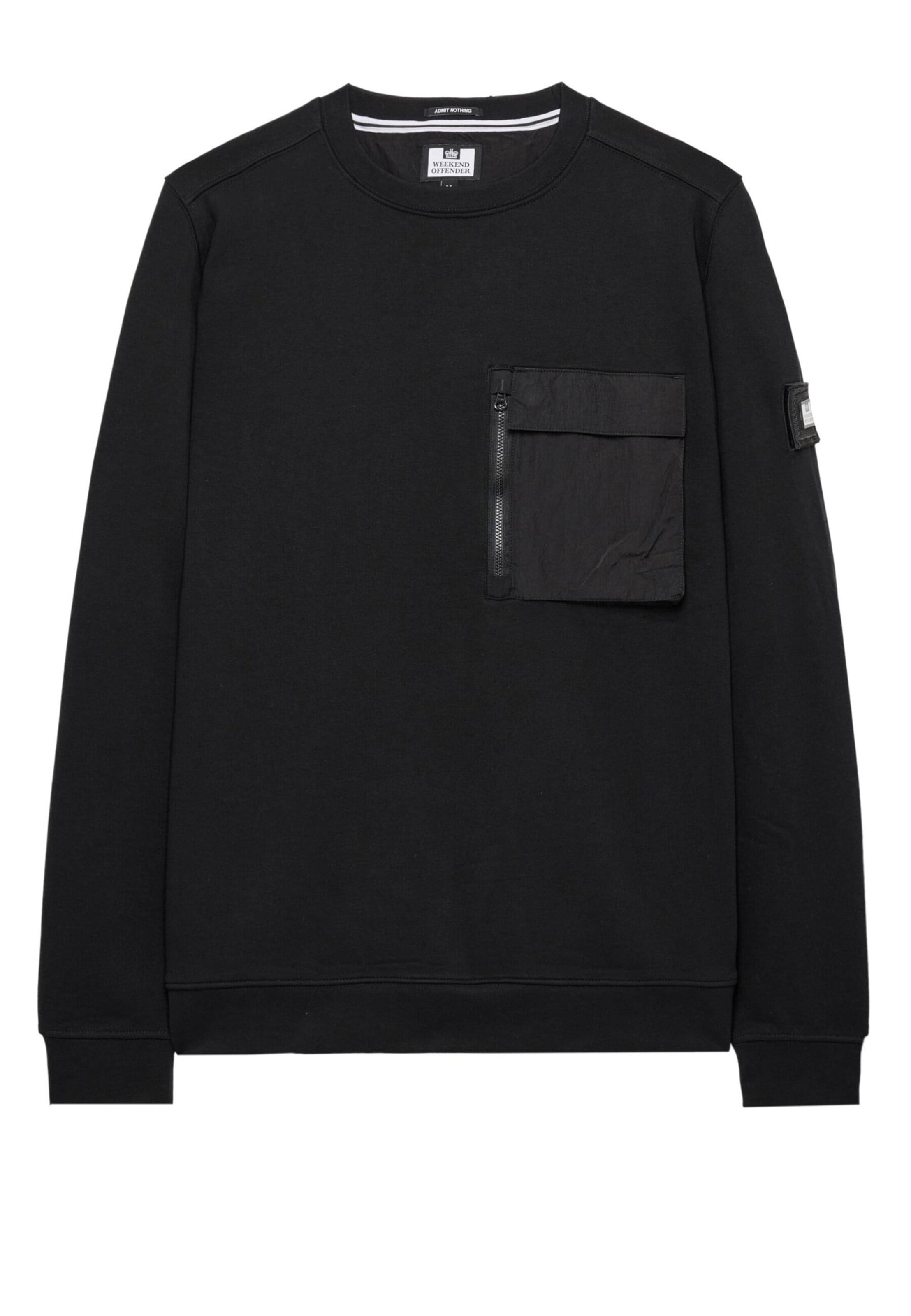 Weekend Offender Sweatshirt in Schwarz: Vorderseite
