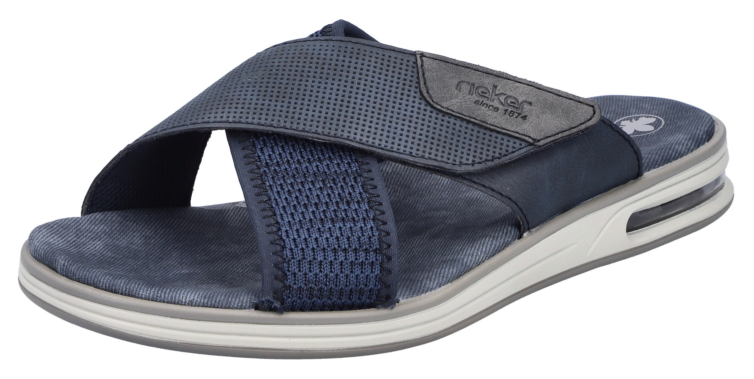 Mule Rieker en bleu : devant