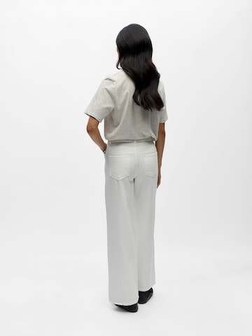 OBJECT Wide leg Jeans 'OBJROSIE' in White