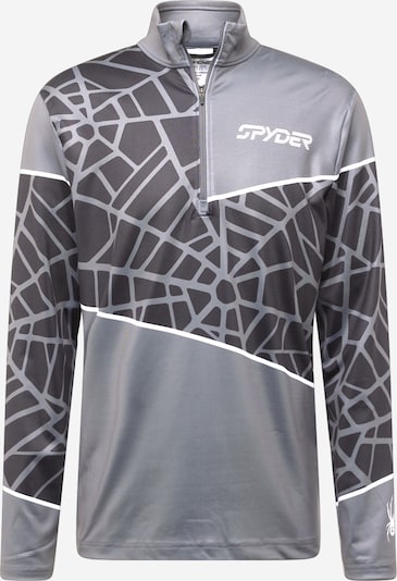 Spyder Sportshirt 'VITAL' in grau / schwarz / weiß, Produktansicht