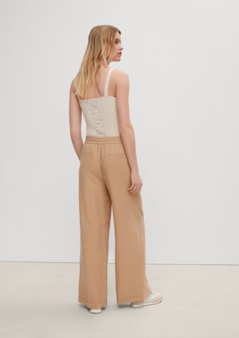 Wide Leg Pantalon comma casual identity en marron