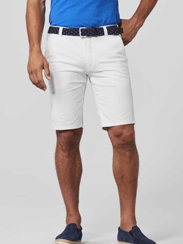 MEYER Regular Chino trousers 'Palma' in White: front