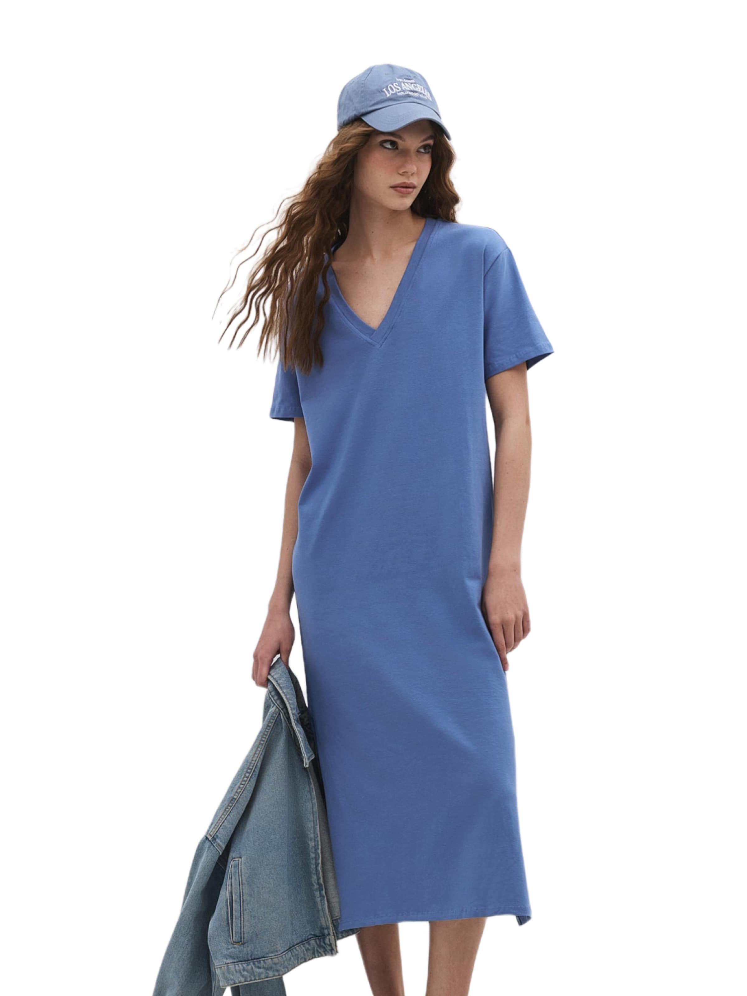 No Matter What Jurk in Blauw: voorkant