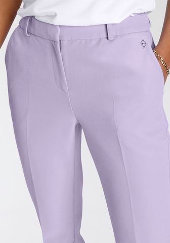 TAMARIS Slim fit Pleated Pants in Purple