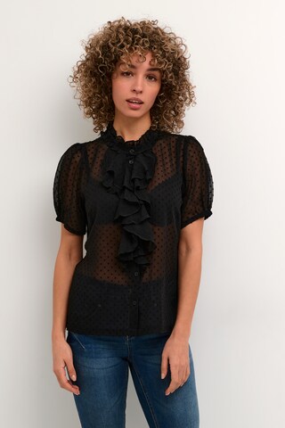 Cream Blouse 'Liba' in Black: front