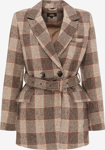 usha BLACK LABEL Between-Seasons Coat in Beige: front