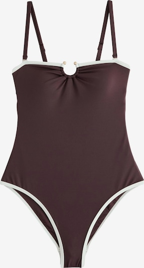 Mint Velvet Shaping swimsuit in XS in Chocolate / White, Item view