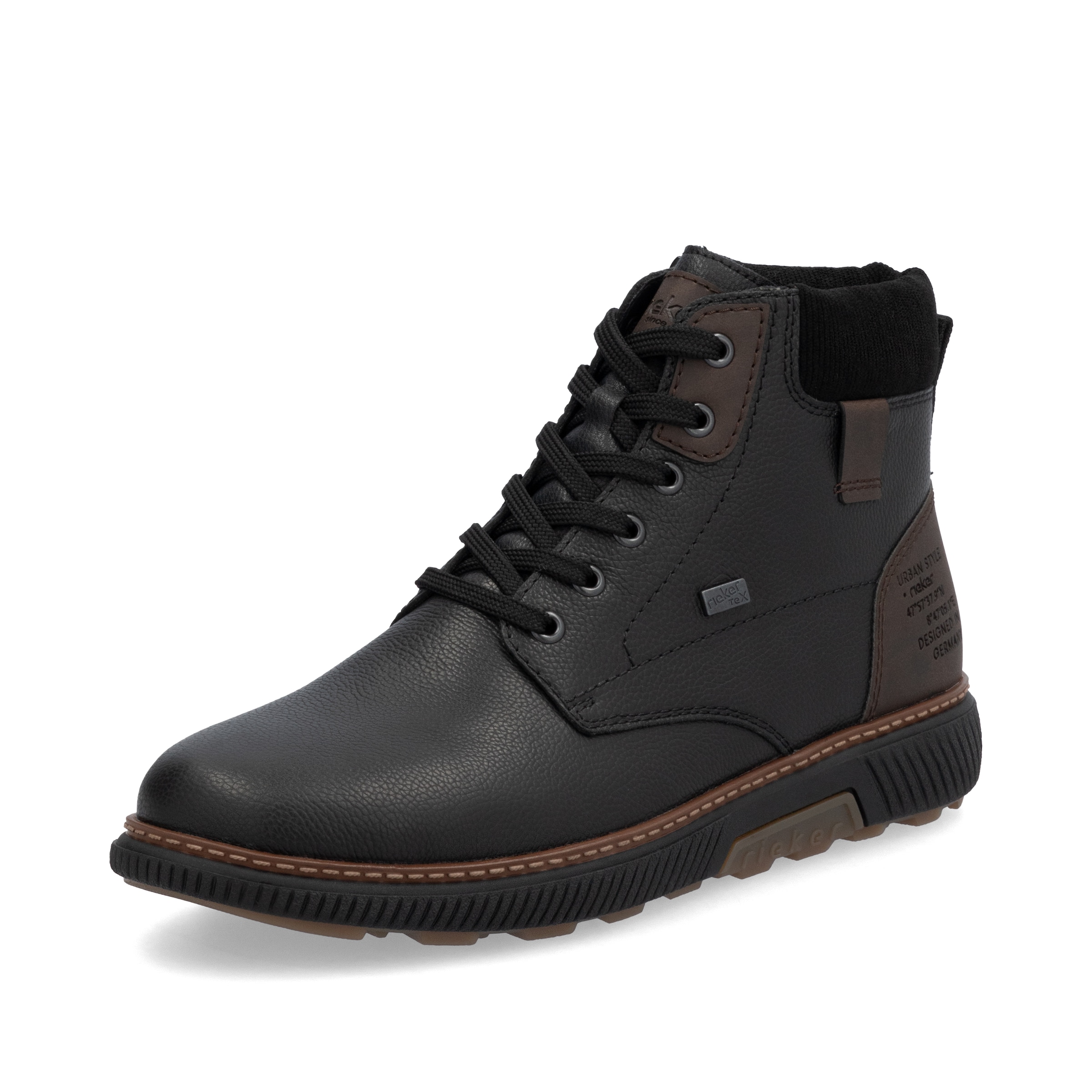 Rieker Lace-Up Boots ' B3343 ' in Black: front