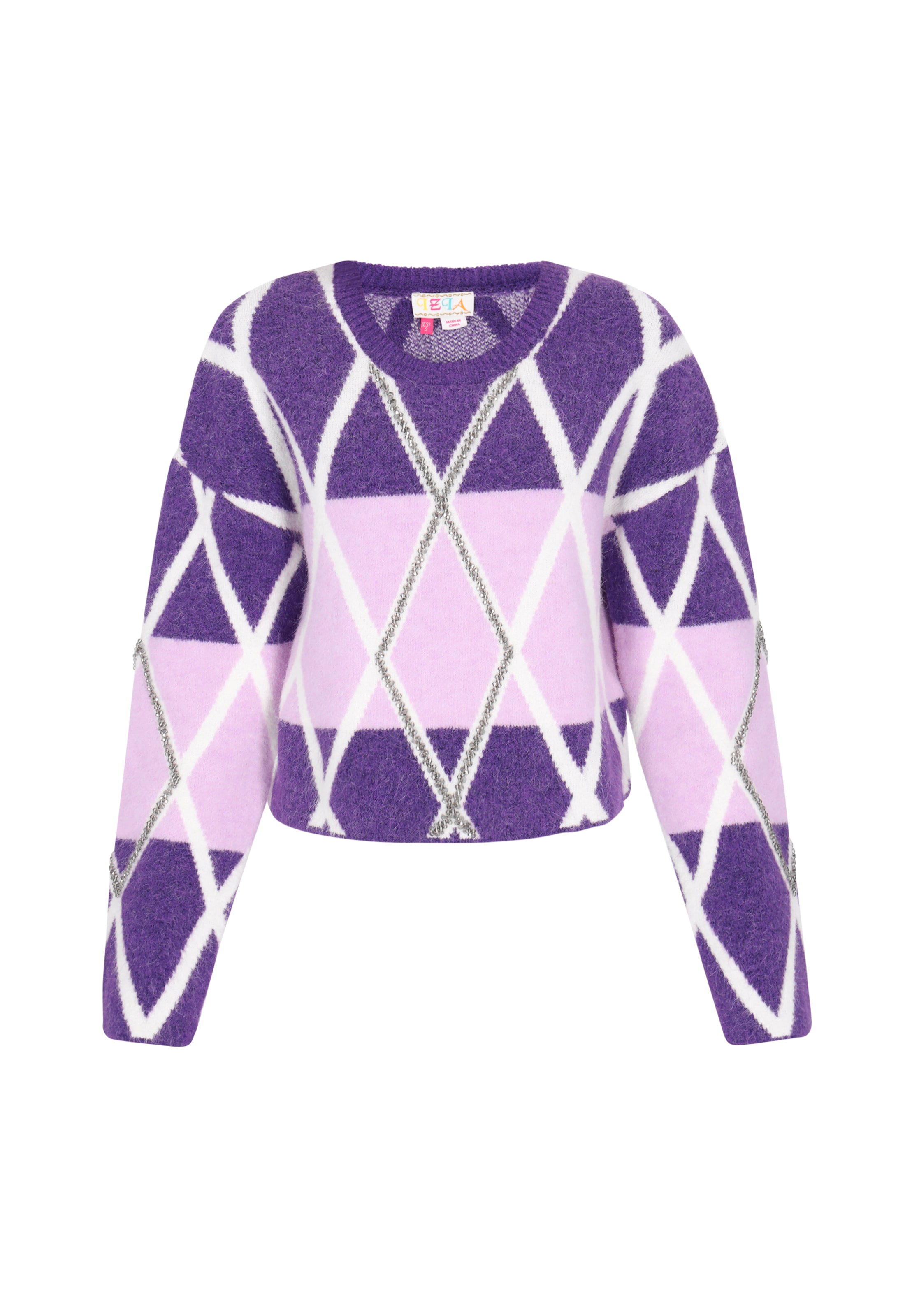 IZIA Pulóver - lila: elől