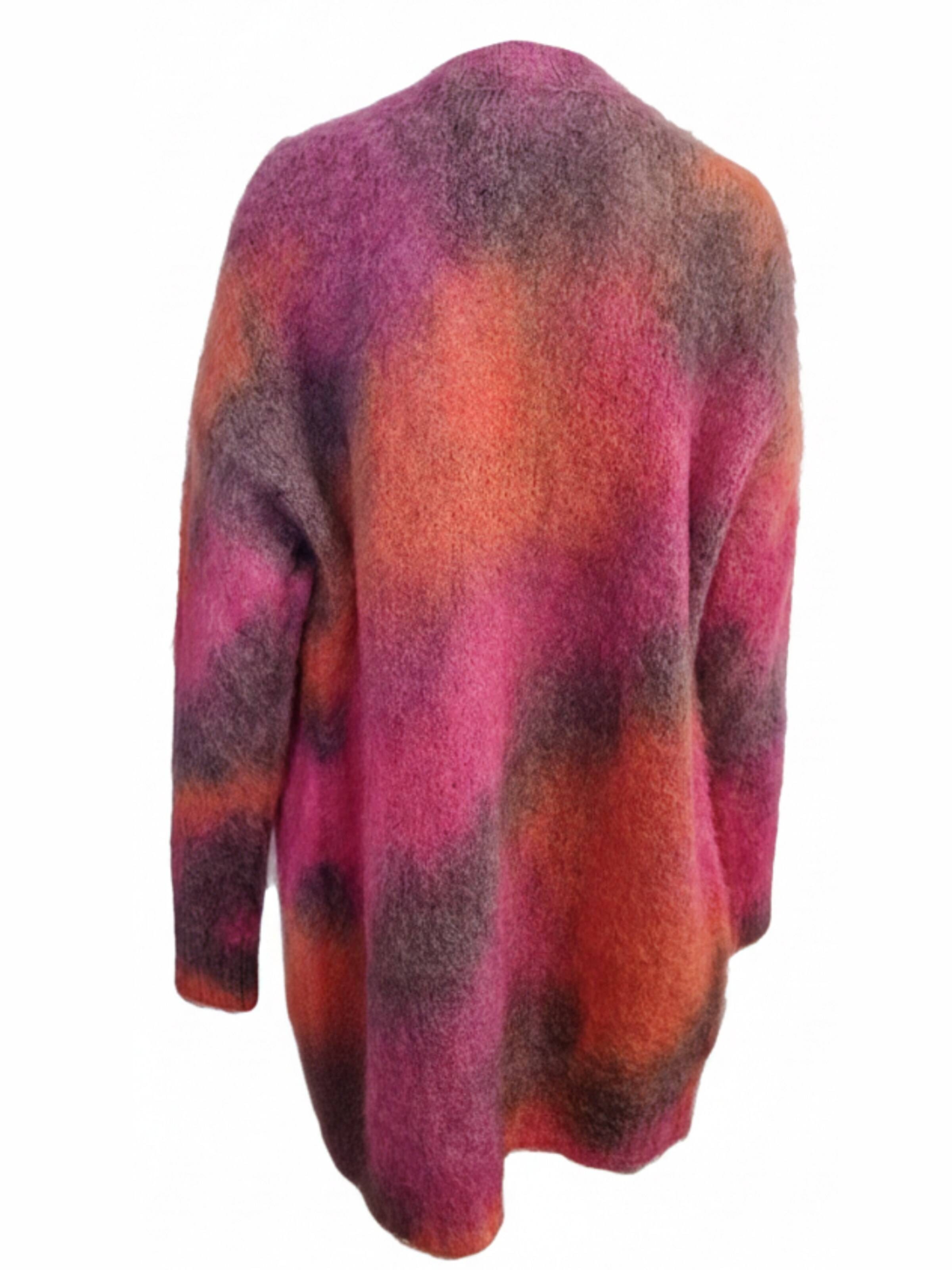 LIKS. Munich Oversized vest 'Strickjacke offen lang gesprüht' in Gemengde kleuren