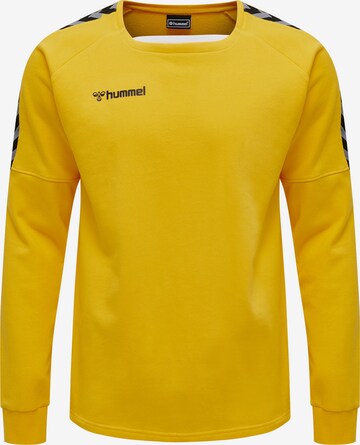 Hummel Sportsweatshirt in Geel: voorkant