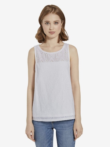 TOM TAILOR DENIM Top in White: front