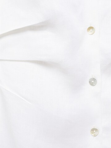 MANGO Рокля тип риза 'BELEN' в бяло