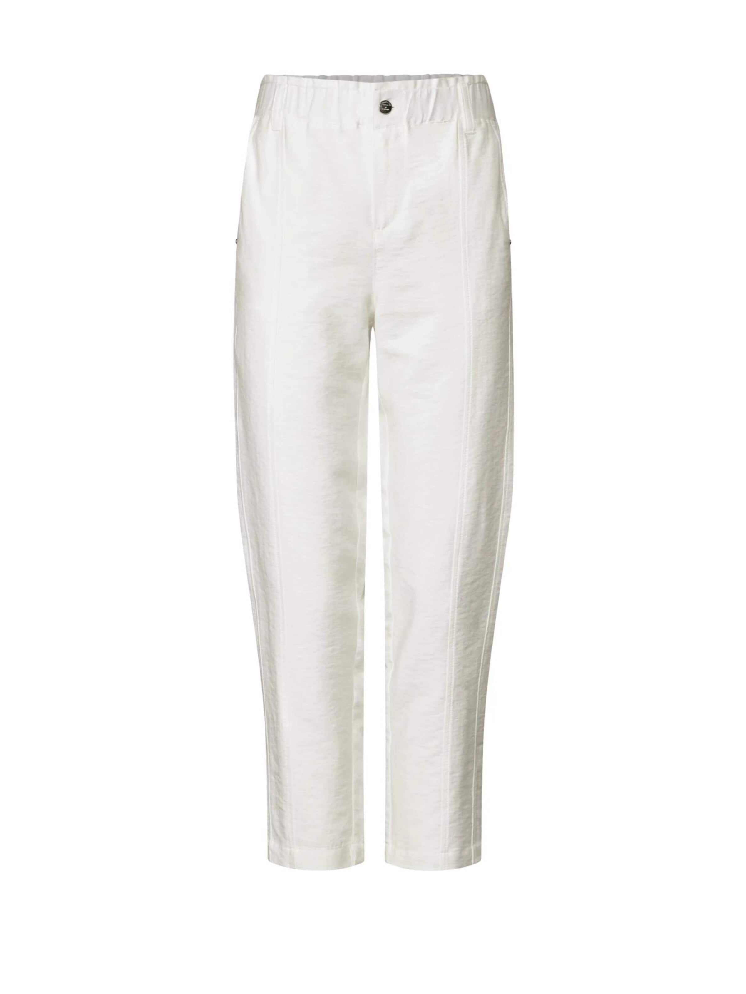 STREET ONE Tapered Broek in Wit: voorkant