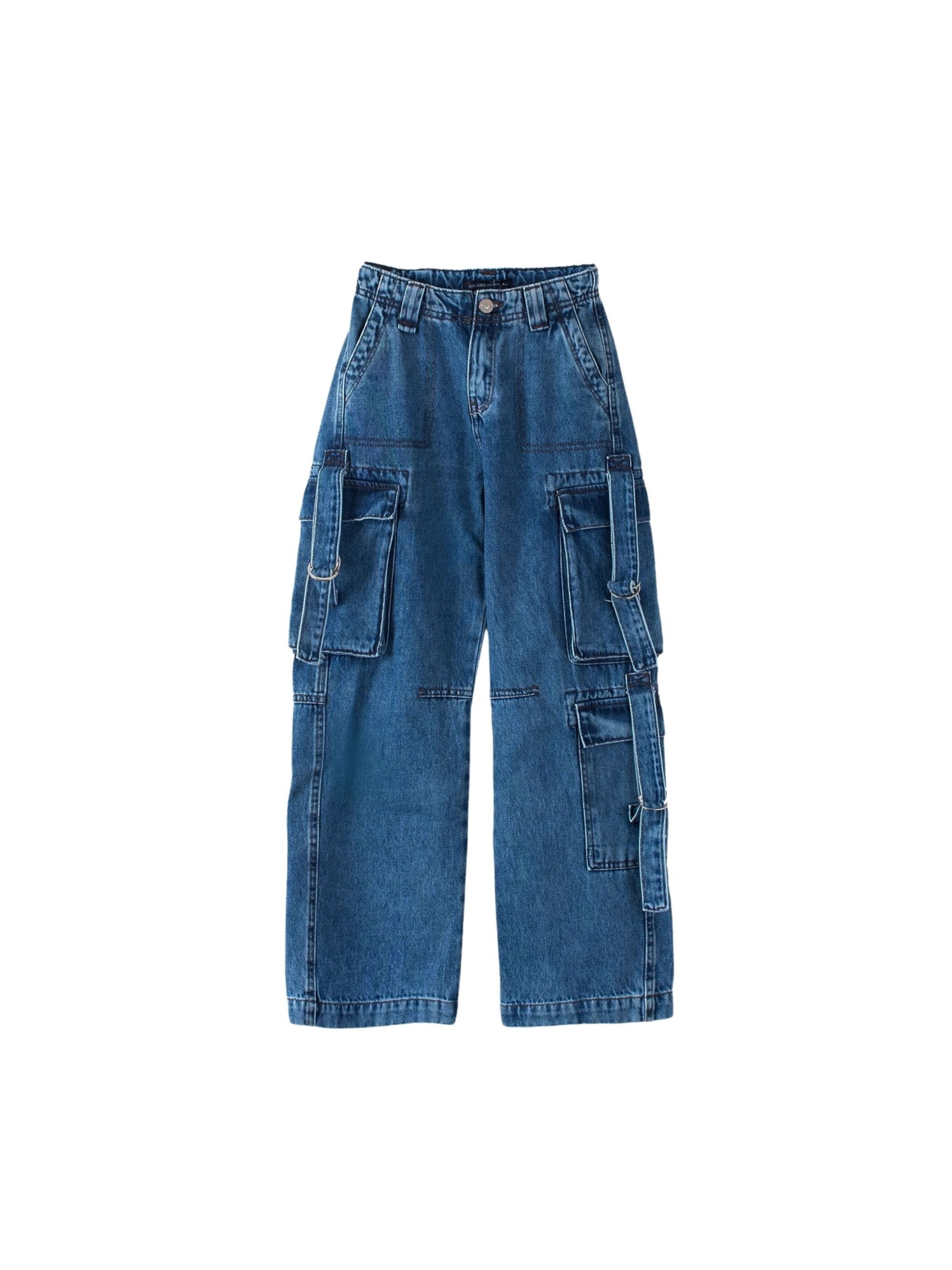 Solang Regular Hose Multicargo-Jeans in Blau: Vorderseite
