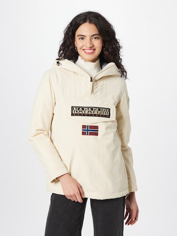 Veste mi-saison 'RAINFOREST' NAPAPIJRI en beige : devant