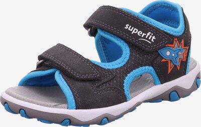 SUPERFIT Sandals & Slippers 'Mike' in Sky blue / Anthracite / Orange / White, Item view