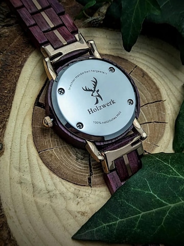 Holzwerk - Reloj analógico 'BRILLON' en oro