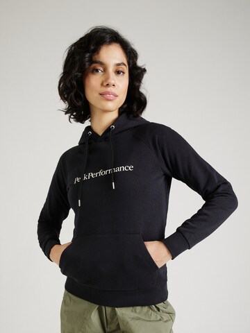 PEAK PERFORMANCE Sport sweatshirt 'Ground' i svart: framsida