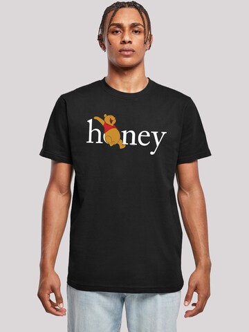 F4NT4STIC Shirt 'Disney Winnie The Pooh Honey' in Black: front