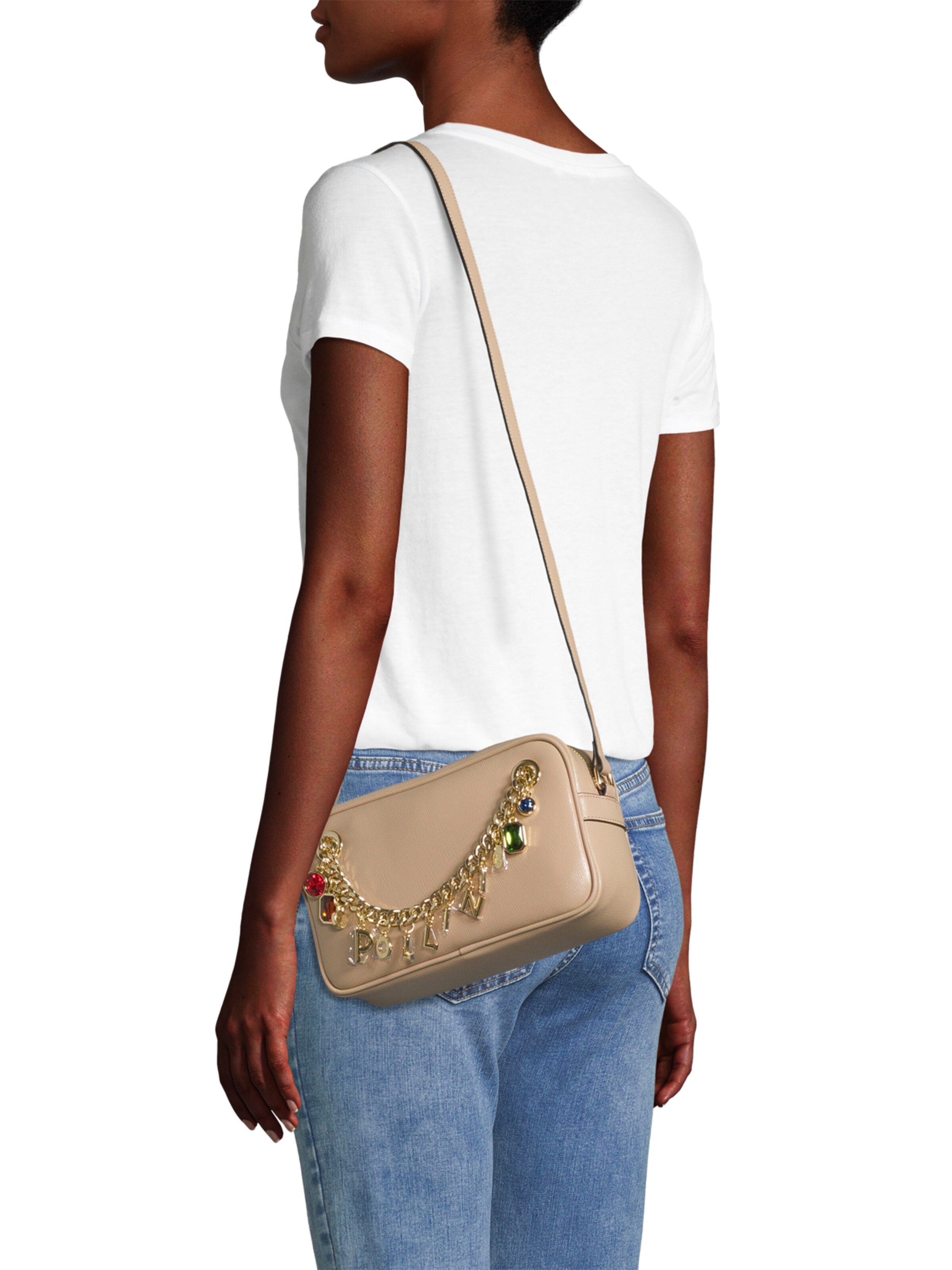 Pollini Sac à bandoulière pour femme avec deux poches à l'extérieur ligne Heritage 29 x 19 x 29 cm