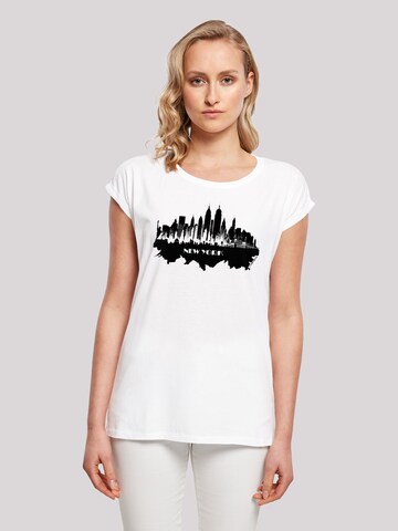 F4NT4STIC T-Shirt 'Cities Collection - New York skyline' in Weiß: Vorderseite
