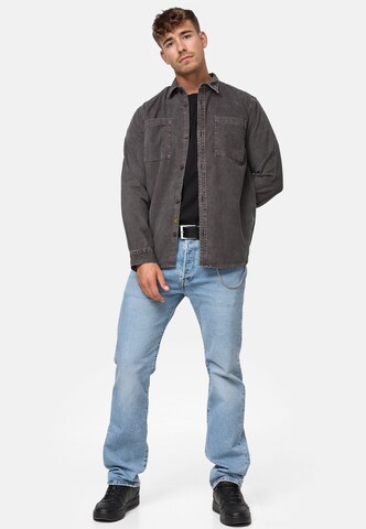 INDICODE JEANS Regular fit Overhemd 'Thyge' in Grijs