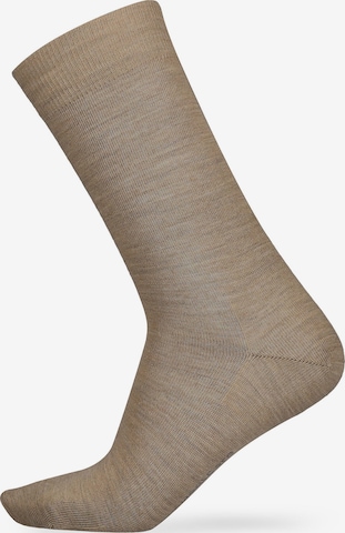 Chaussettes 'Wool Care' KUNERT en marron : devant