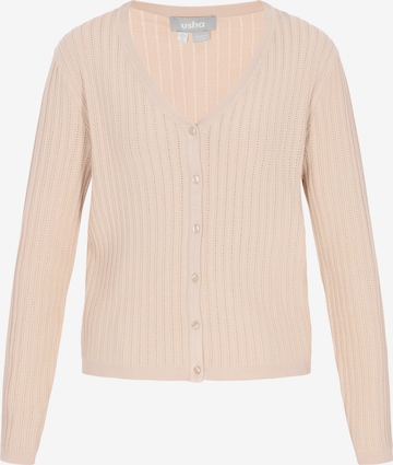 Cardigan Usha en beige : devant