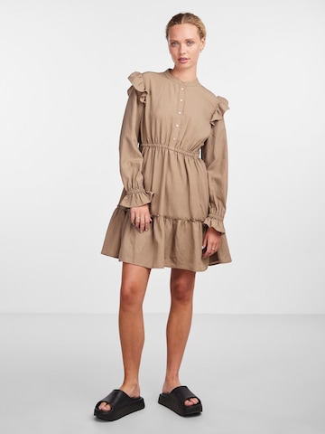 PIECES Shirt dress 'SIRASI' in Brown: front