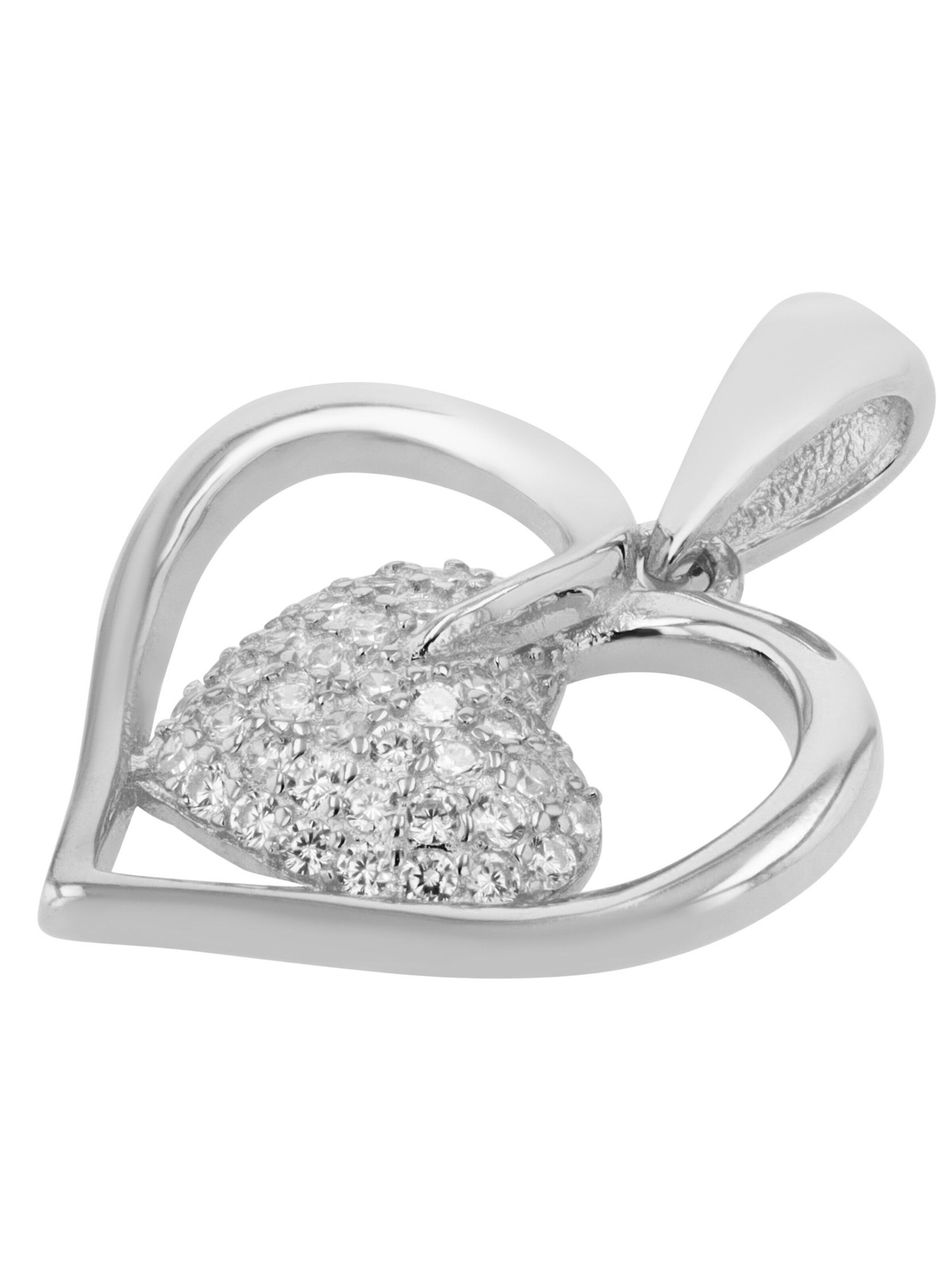 Akzent Pendant '"Weston" aus 925 Sterlingsilber, rhodiniert, langlebig' in Silver: front