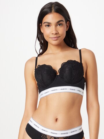 Balconette Sutien 'BELLE' de la GUESS pe negru: față