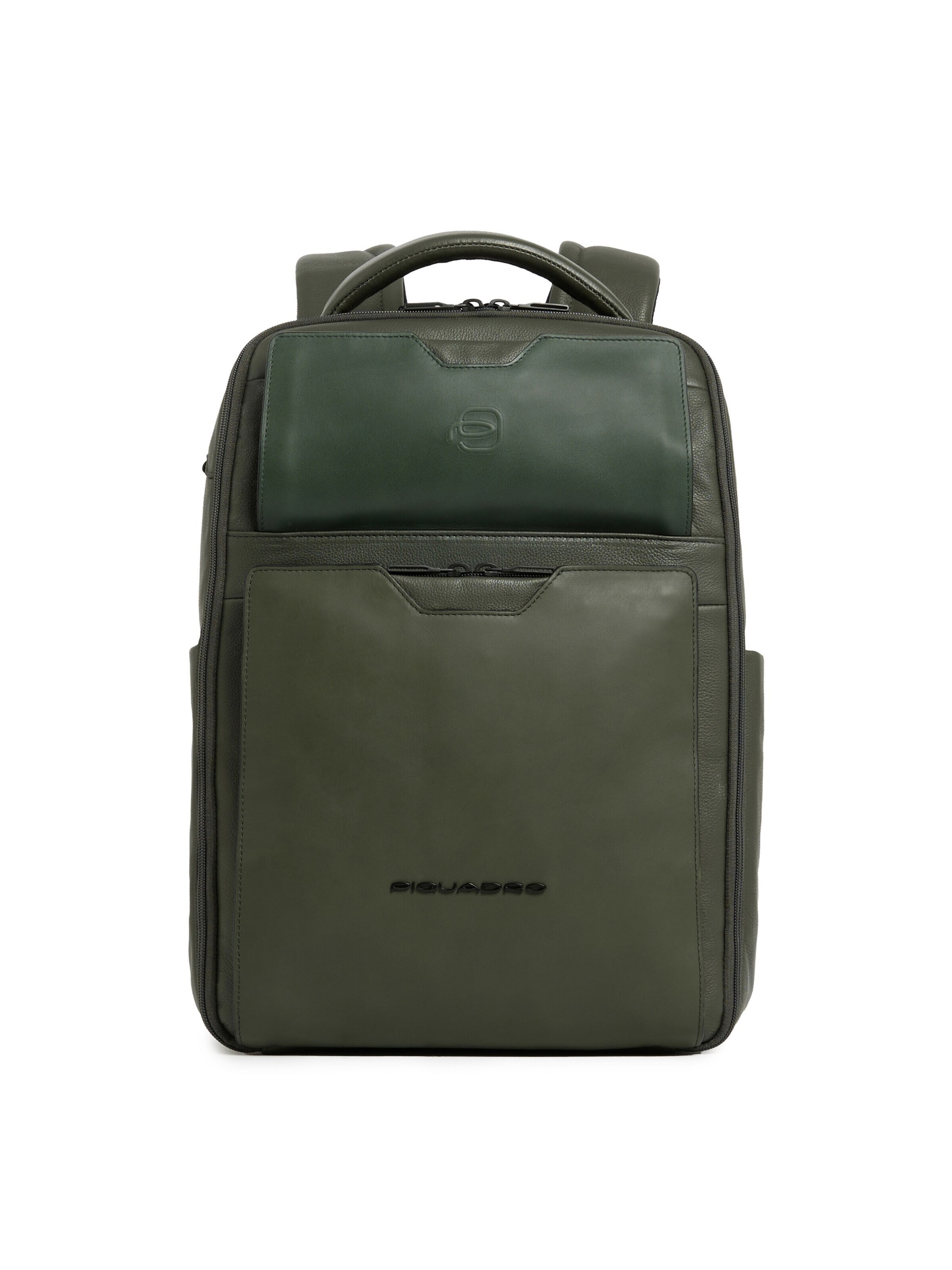 Piquadro Backpack in Green: front