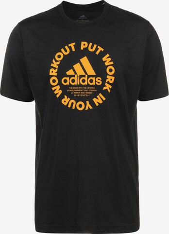 ADIDAS PERFORMANCE Functioneel shirt in Zwart: voorkant