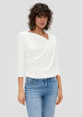 T-shirt s.Oliver en blanc : devant