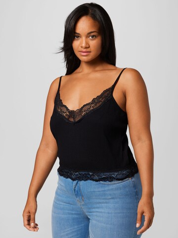 Guido Maria Kretschmer Curvy - Top 'Pina' em preto: frente