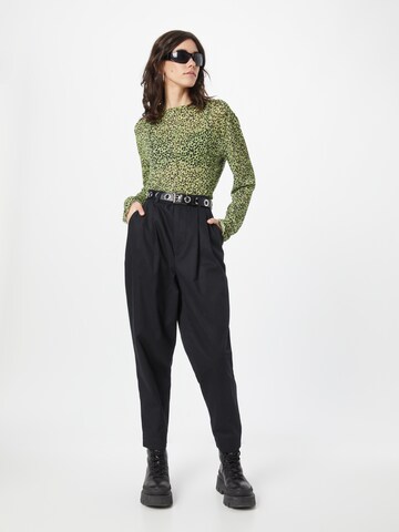 MELAWEAR Tapered Bandplooibroek 'NEHA' in Zwart