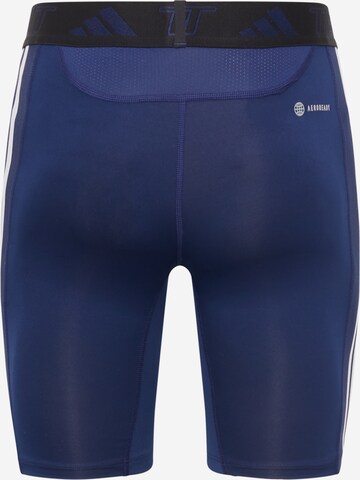 ADIDAS PERFORMANCE Skinny Sportshorts in Blau