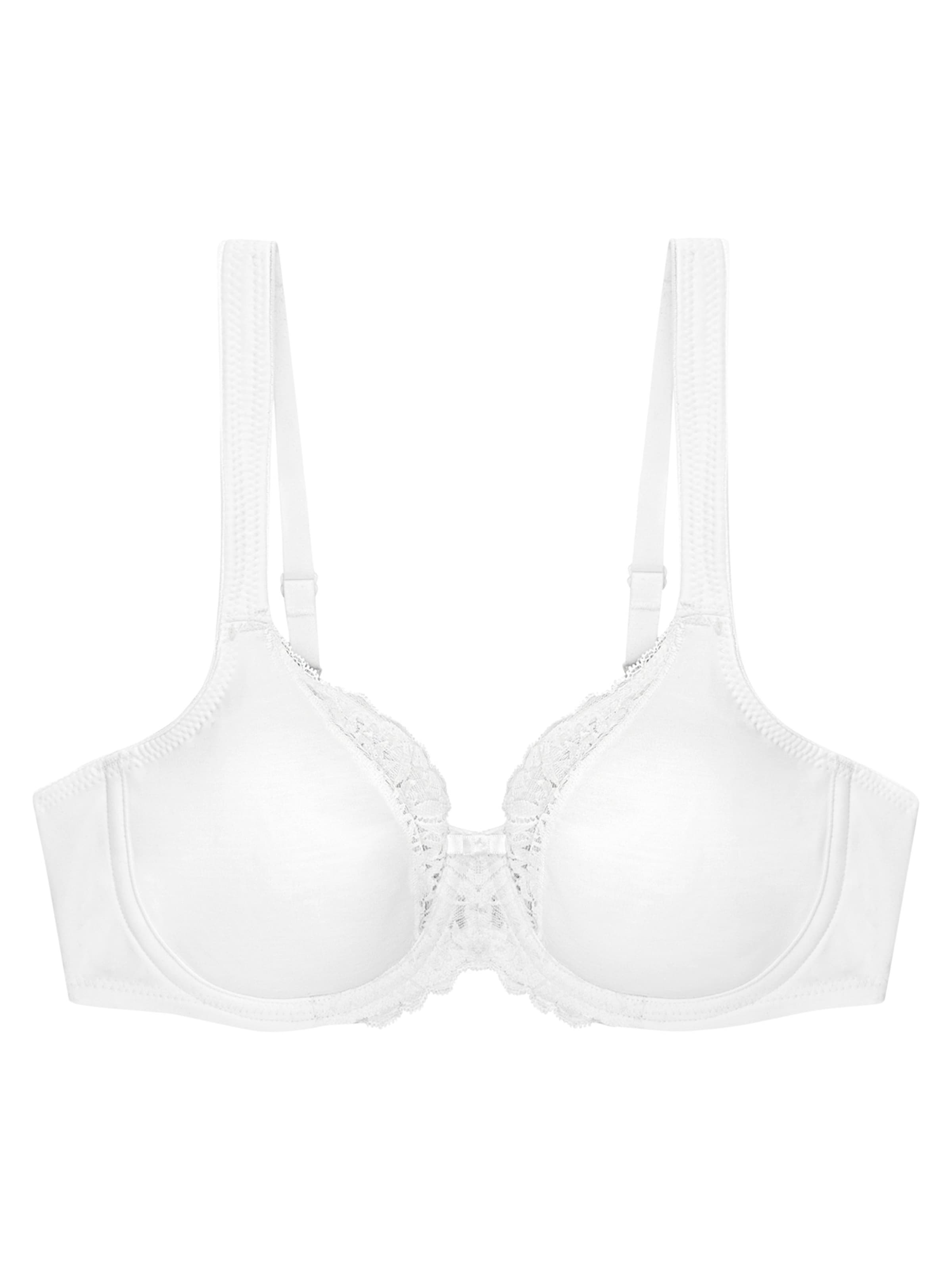 TRIUMPH Bra 'Modern Lace + Cotton' in White: front