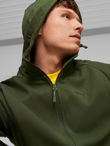 PUMA Athletic Zip-Up Hoodie in Green